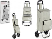 Boodschappentrolley - Trolley - Serveerwagen - Trolley op wieltjes - Trolley boodschappenwagen - Koelvak - Boodschappen - Trolley koffer handbagage - Drank trolley