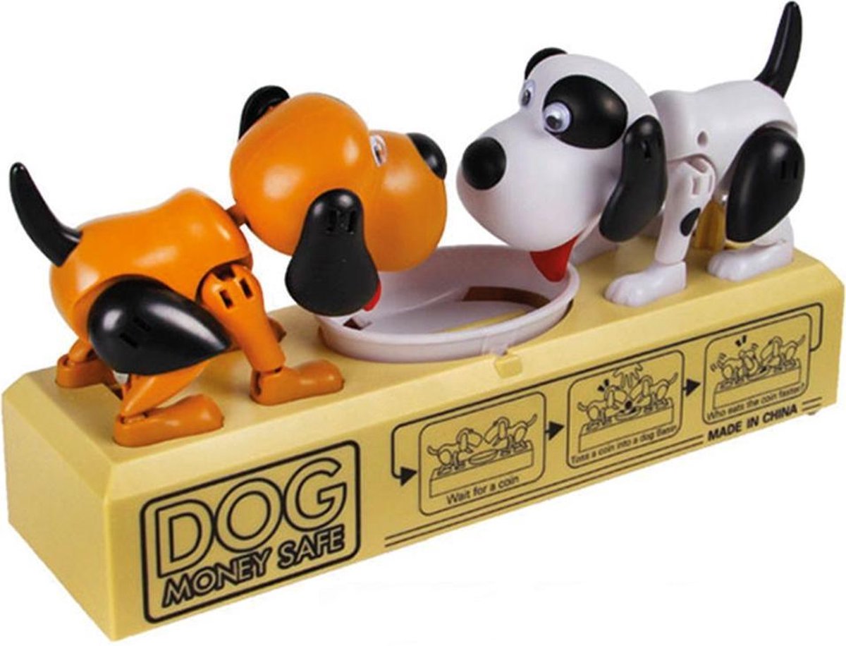 I-total Spaarpot Honden Junior 22 X 12 Cm Oranje/wit