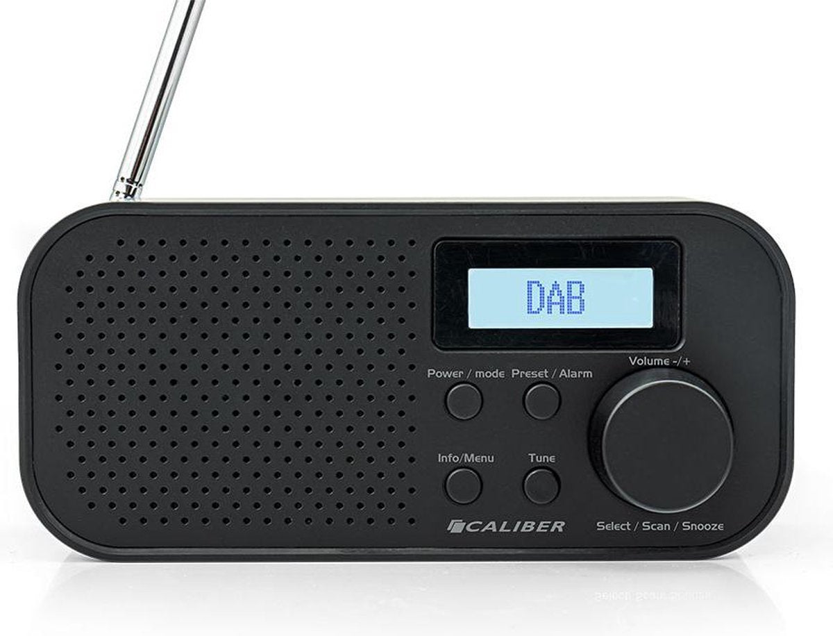 Caliber HPG318DAB - Portable DAB+ radio met alarm en ingebouwde accu - Zwart