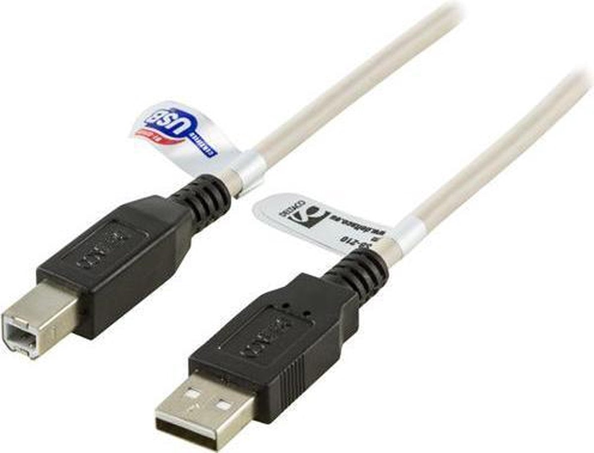 DELTACO USB-210 USB-A naar USB-B - USB 2.0 - 1 meter