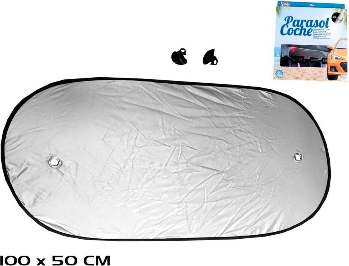 Orange85 Auto - zonnescherm - zilver - 100x50 cm - achterruit - UV-werend - tegen warmte