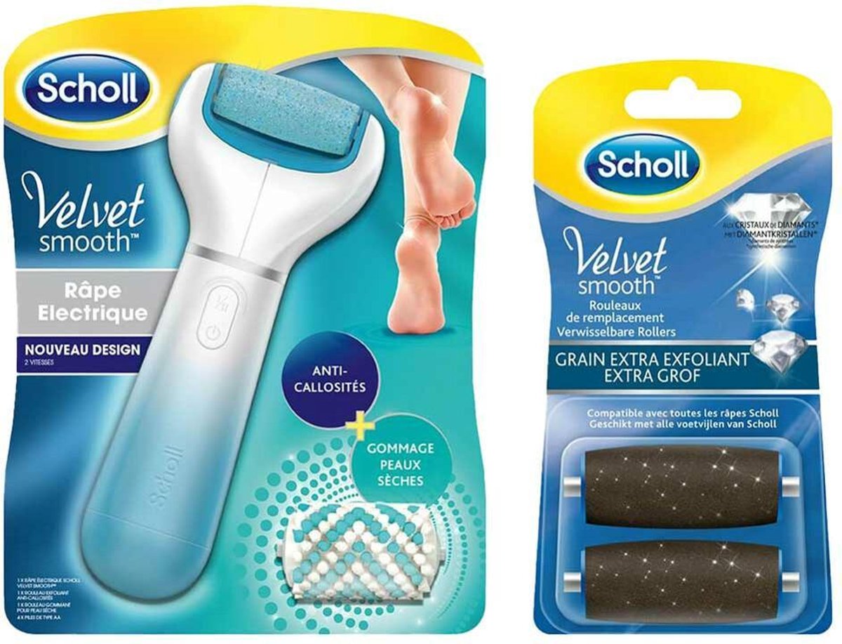 Scholl Elektrische Voetvijl Velvet Smooth Met Navulling Pakket