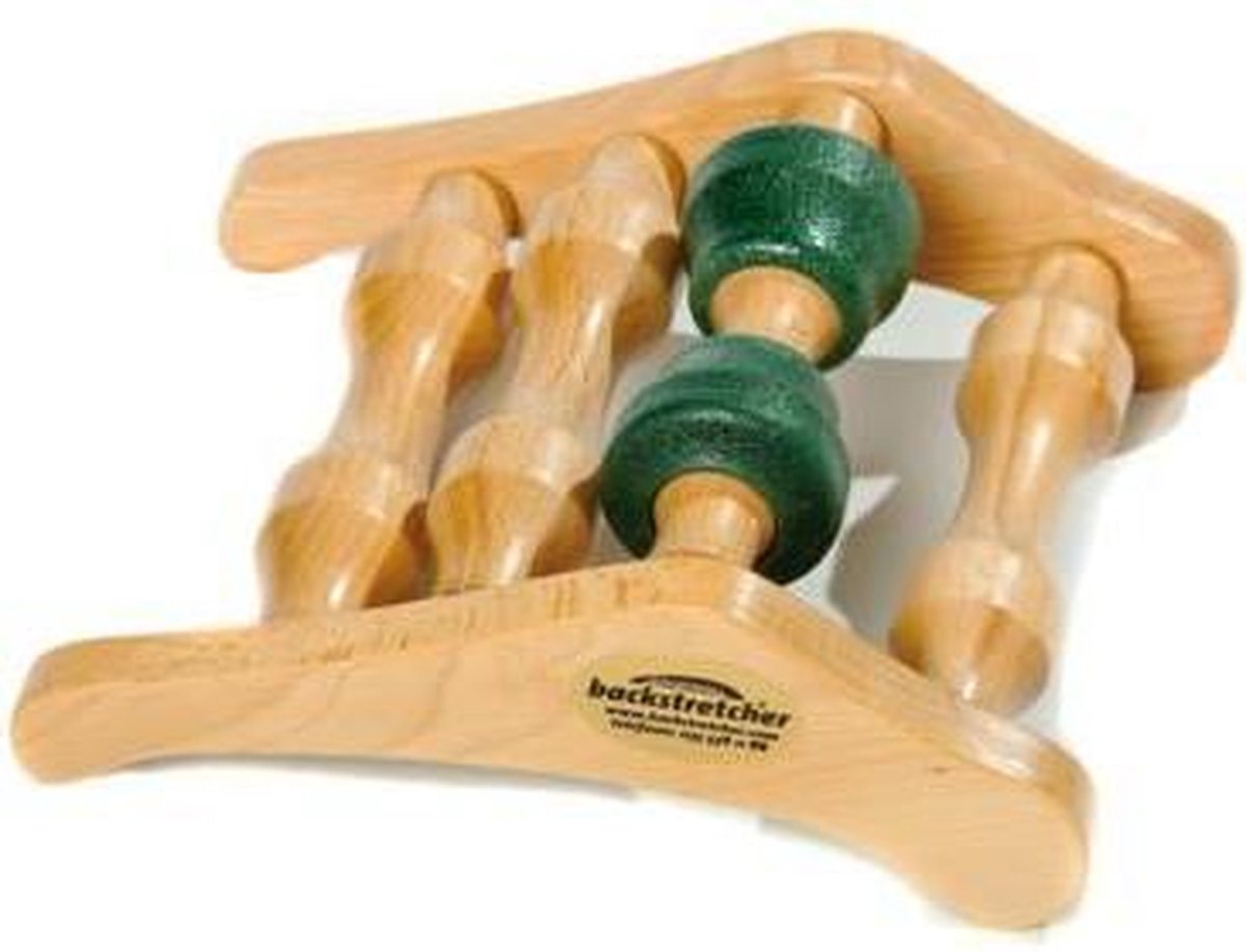 Backstretcher Nekstretcher - Beukenhout - Massagehulpmiddel tegen spanningshoofdpijn en een stijve nek - Verbetert de houding