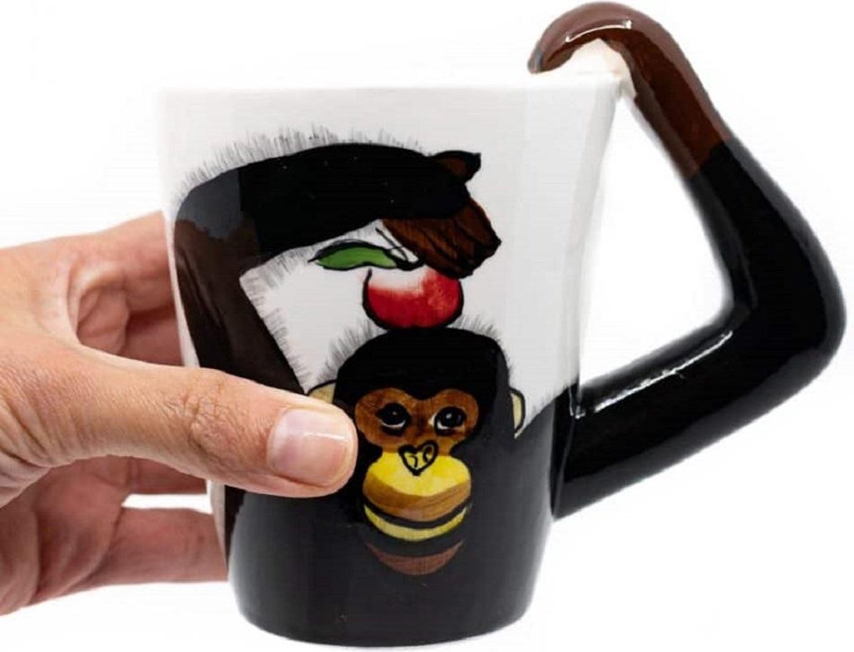 Beker Handgeschilderd Aap