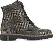 Waldlaufer Vrouwen Leer  Veterboots / Laarzen / Damesschoenen 683801 ruit - Zwart - maat 39.5