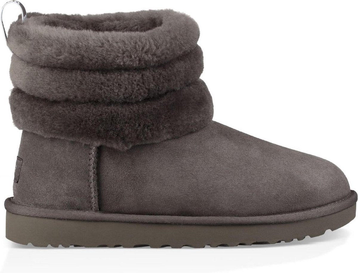 UGG - Dames Snowboots Fluff Mini Quilted - Grijs - Maat 41