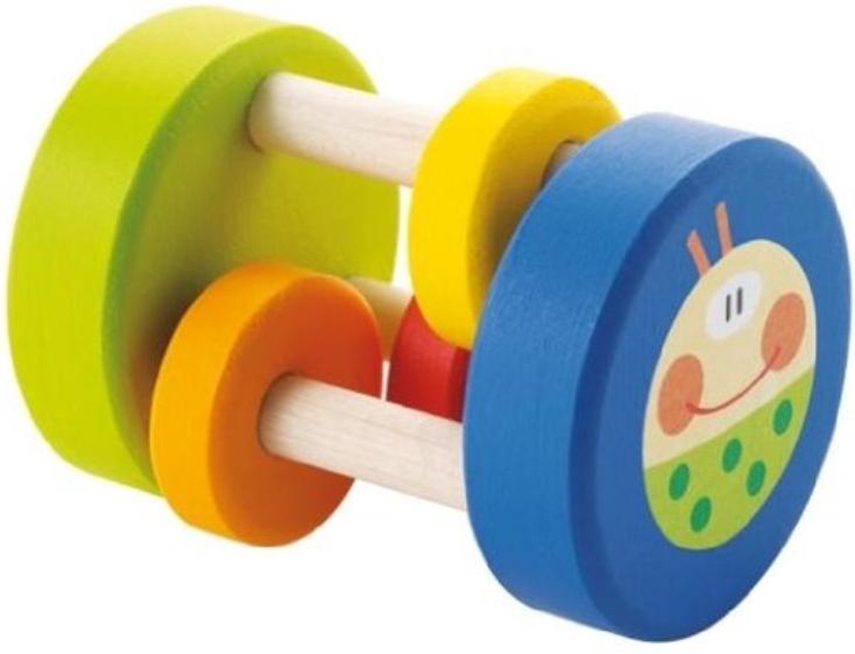 Houten rammelaar Trio van  Sevi groen-blauw