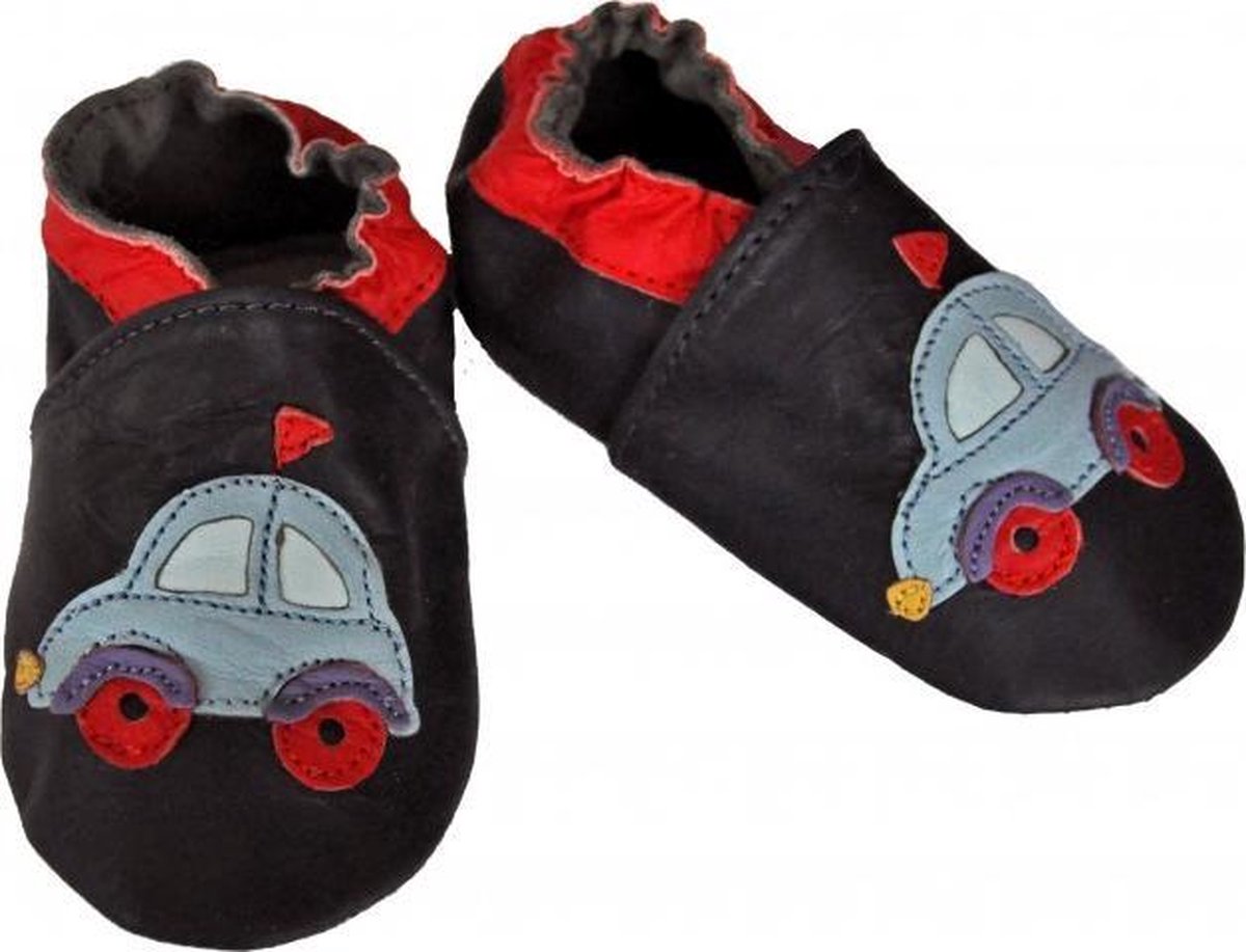 Petitoo leren slofje auto-medium
