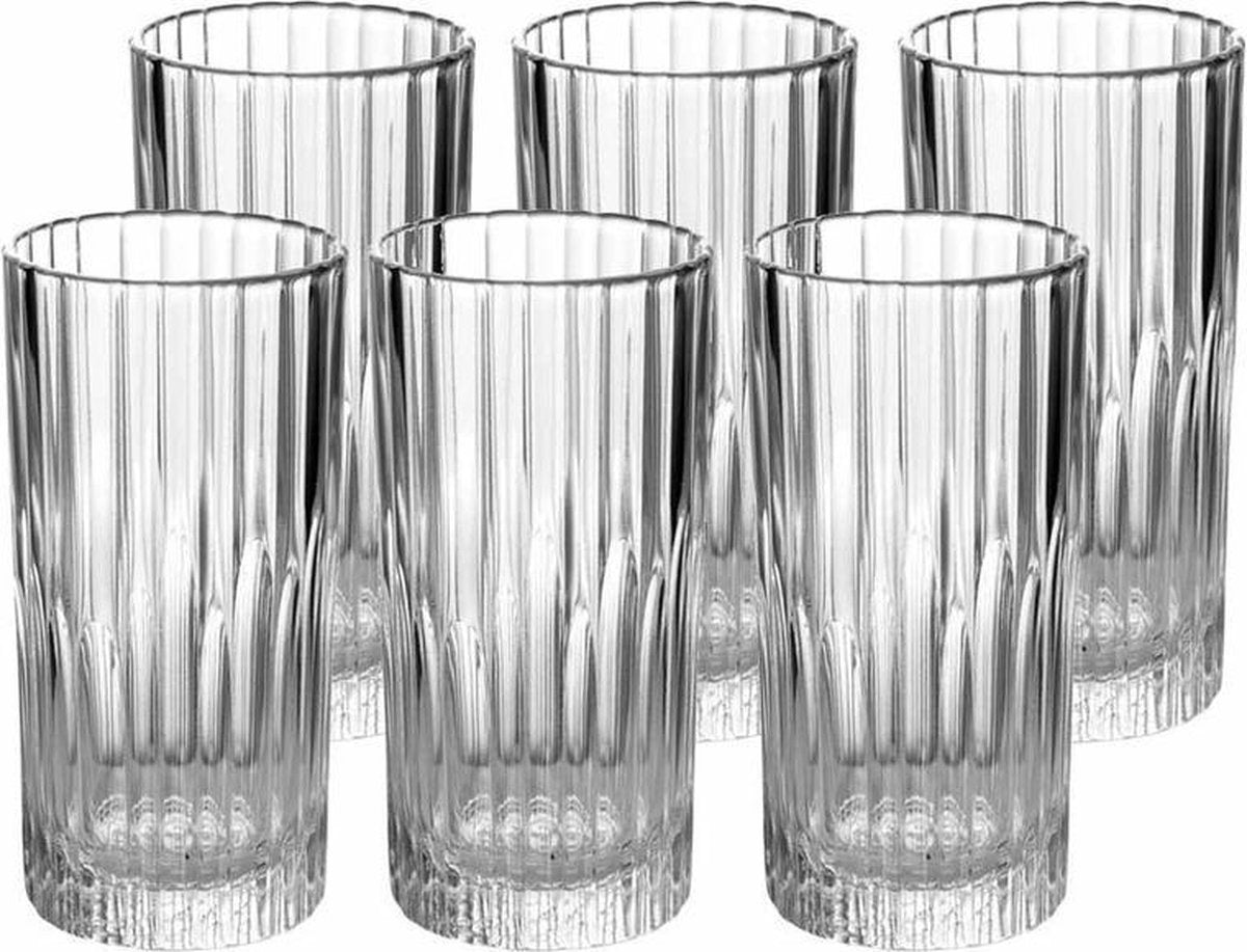 6x Drinkglazen/waterglazen Manhattan transparant 305 ml - Koffie/thee glazen Manhattan 305 ml