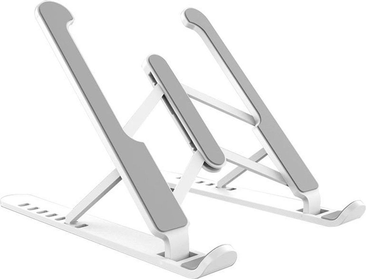 Macbook / Laptop Standaard 11 -  17 inch - Laptop Houder - Hoogteverstelbaar - Opvouwbaar - Ook voor iPad / Tablets - Zilver