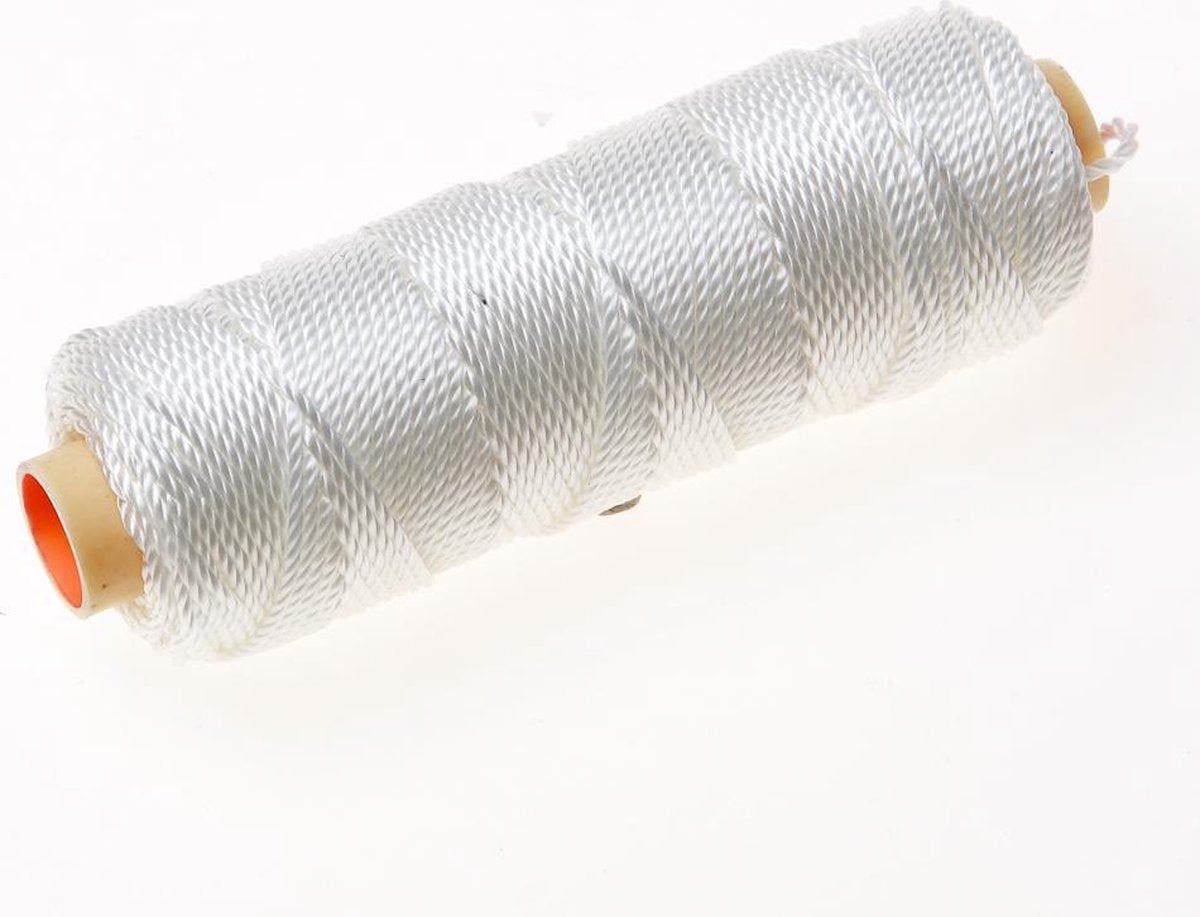 Metselkoord nylon rol wit 50 meter