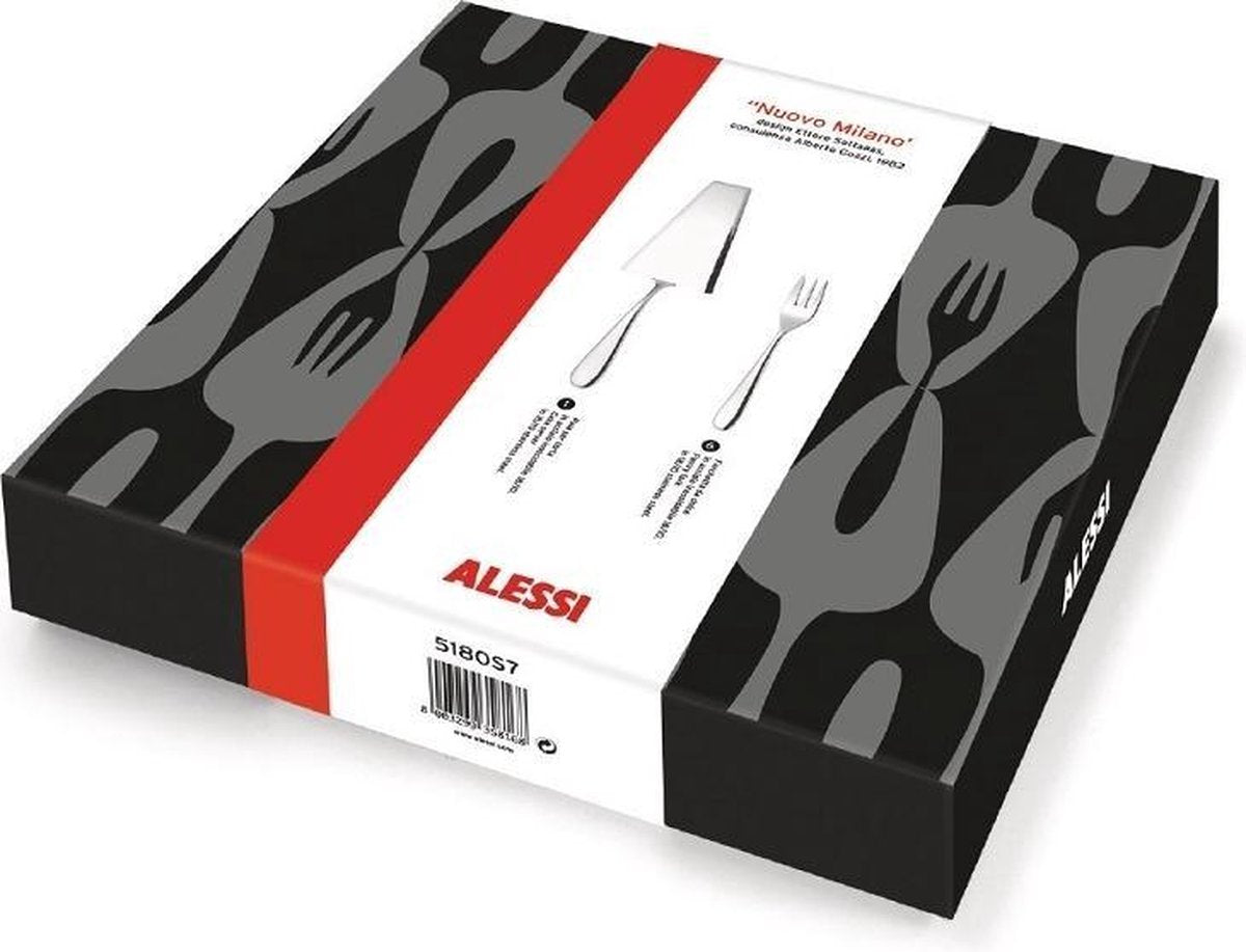 Alessi Nuovo Milano Gebakbestekset 7-delig - rvs