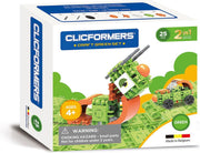 Clicformers bouwblokken  - Craft Set groen 25 pcs bouwset - gepatenteerd constructie speelgoed - made in Belgium bouwspeelgoed