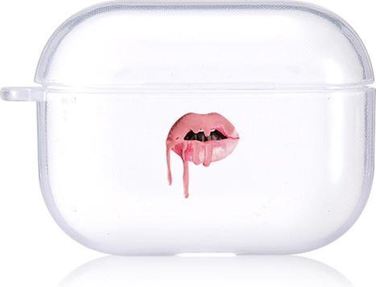 Fashion Lips - Airpods Pro Hoesje - Airpods Pro Hard Cover Case - Airpods Hoesje - Geschikt Voor Airpods Pro - Transparant