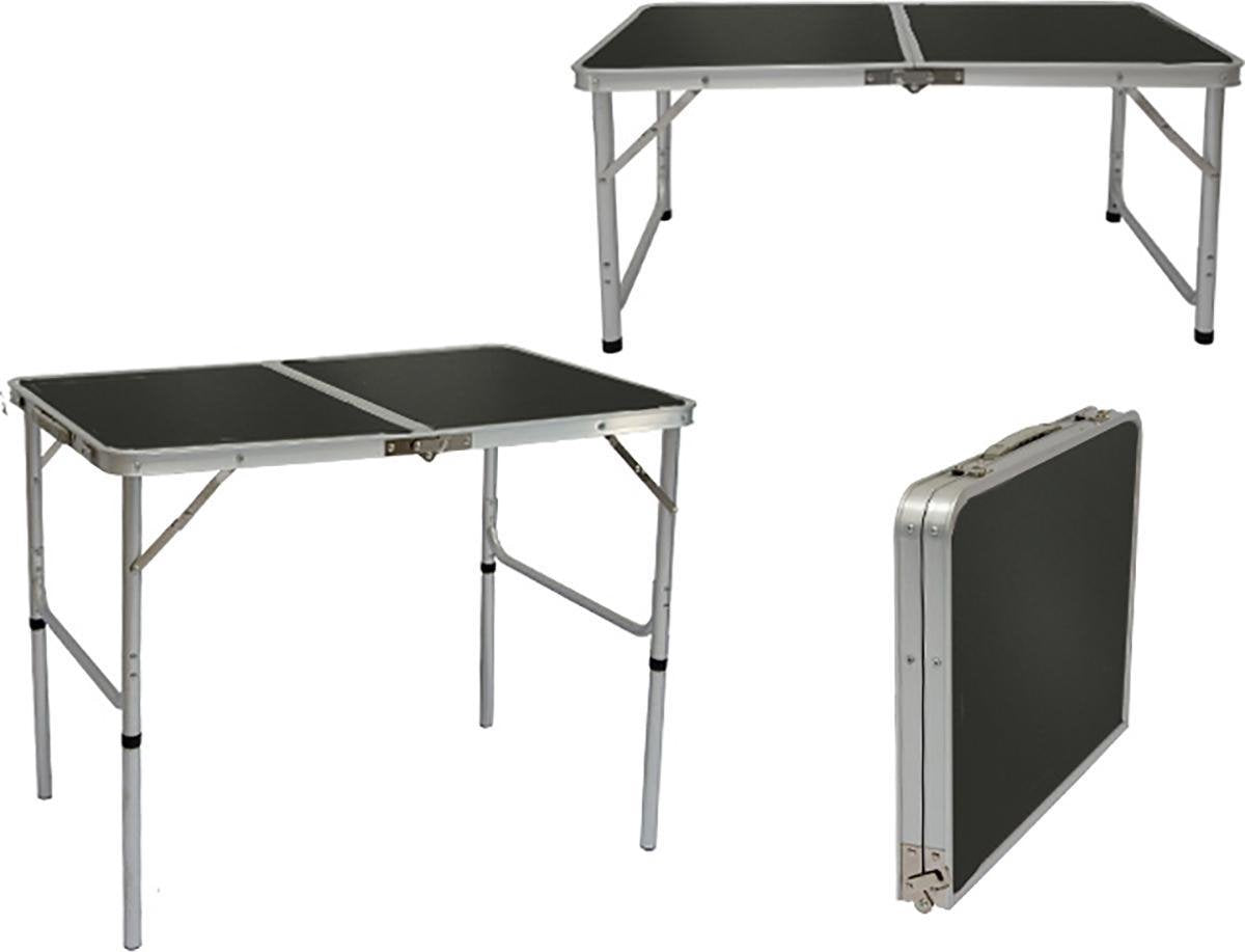In hoogte verstelbare campingtafel 90x60x70 cm Lichtgewicht klaptafel Reistafel in kofferformaat ...