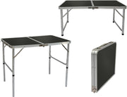 In hoogte verstelbare campingtafel 90x60x70 cm Lichtgewicht klaptafel Reistafel in kofferformaat ...