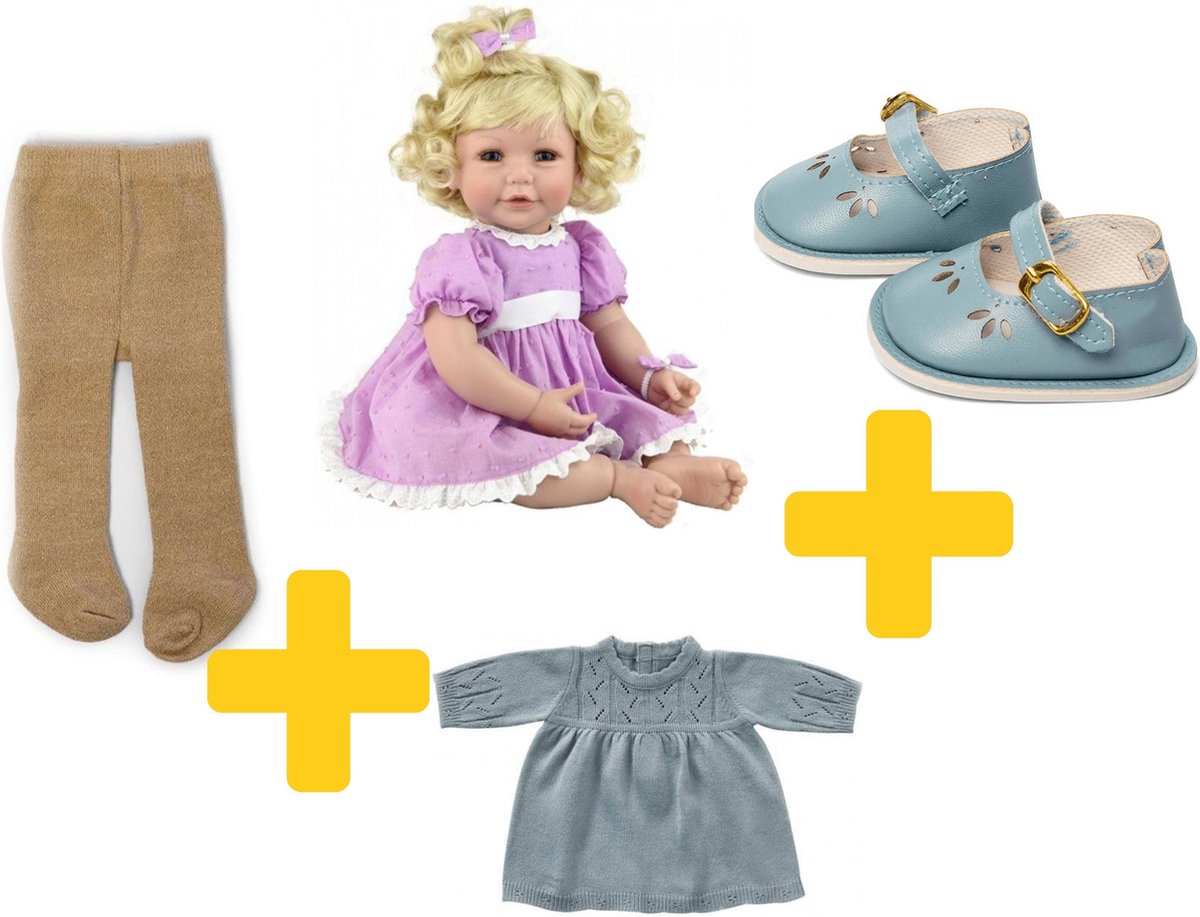 Adora Toddler Time Baby Emma met gebreid jurkje 51cm
