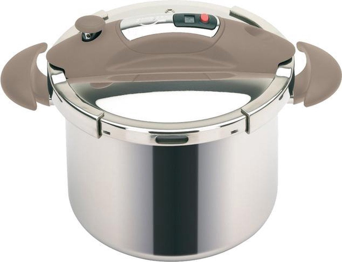 SITRAM - Snelkookpan 6L Roestvrij Range SITRASPEEDO Diam 24 Cm Hoogte 13.5 Cm Beige - 710328