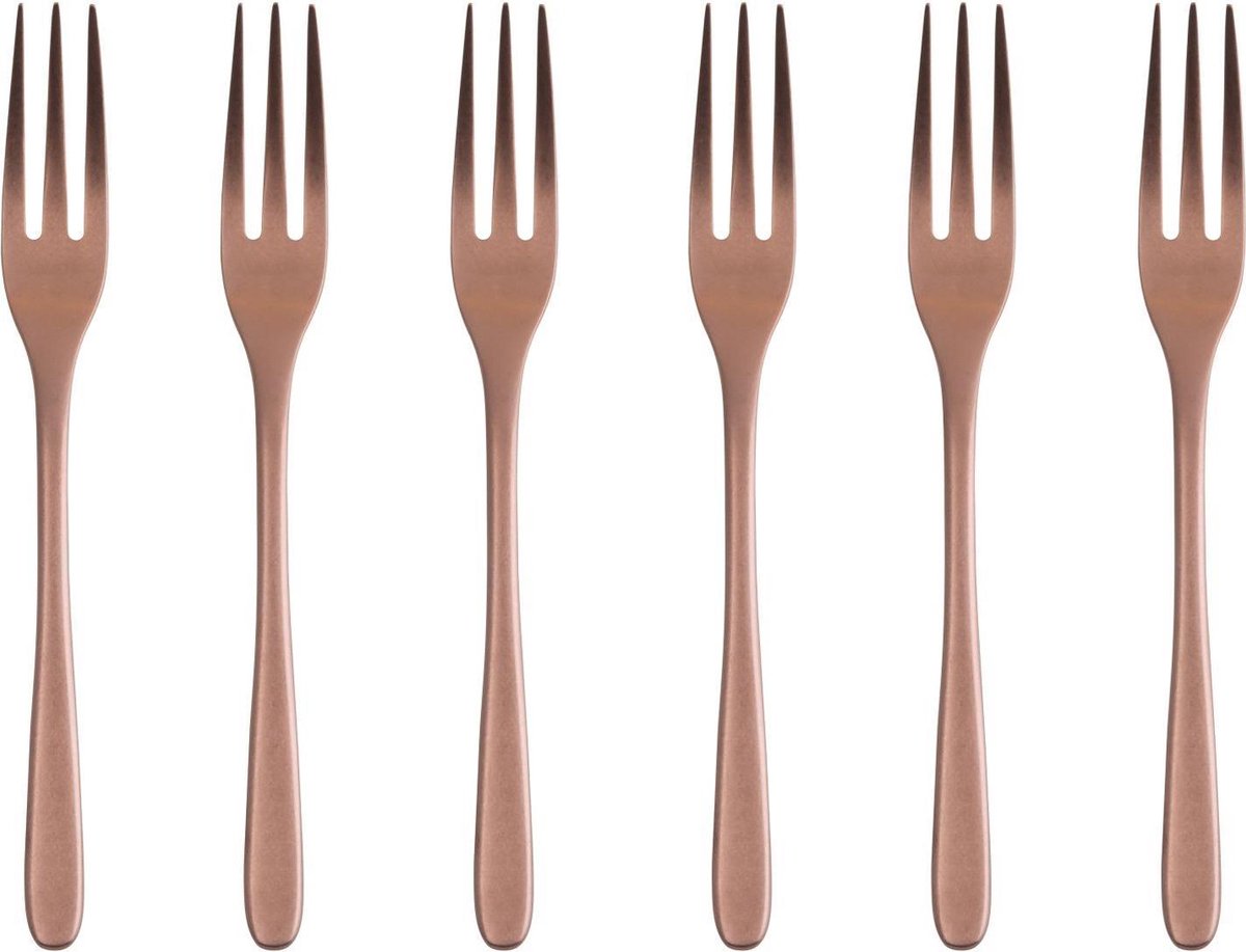 Sambonet Gebaksvorkjes Taste Koper Vintage 6 Stuks