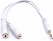 LOUZIR Audio splitter - headphone  splitter-koptelefoon splitter- 3.5mm -Wit