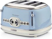 Ariete 156 Retro Broodrooster 4 Sneden Blauw