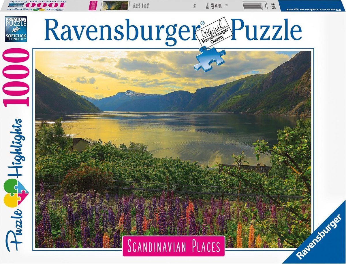 Ravensburger puzzel Scandinavian Places Fjord in Noorwegen - Legpuzzel - 1000 stukjes