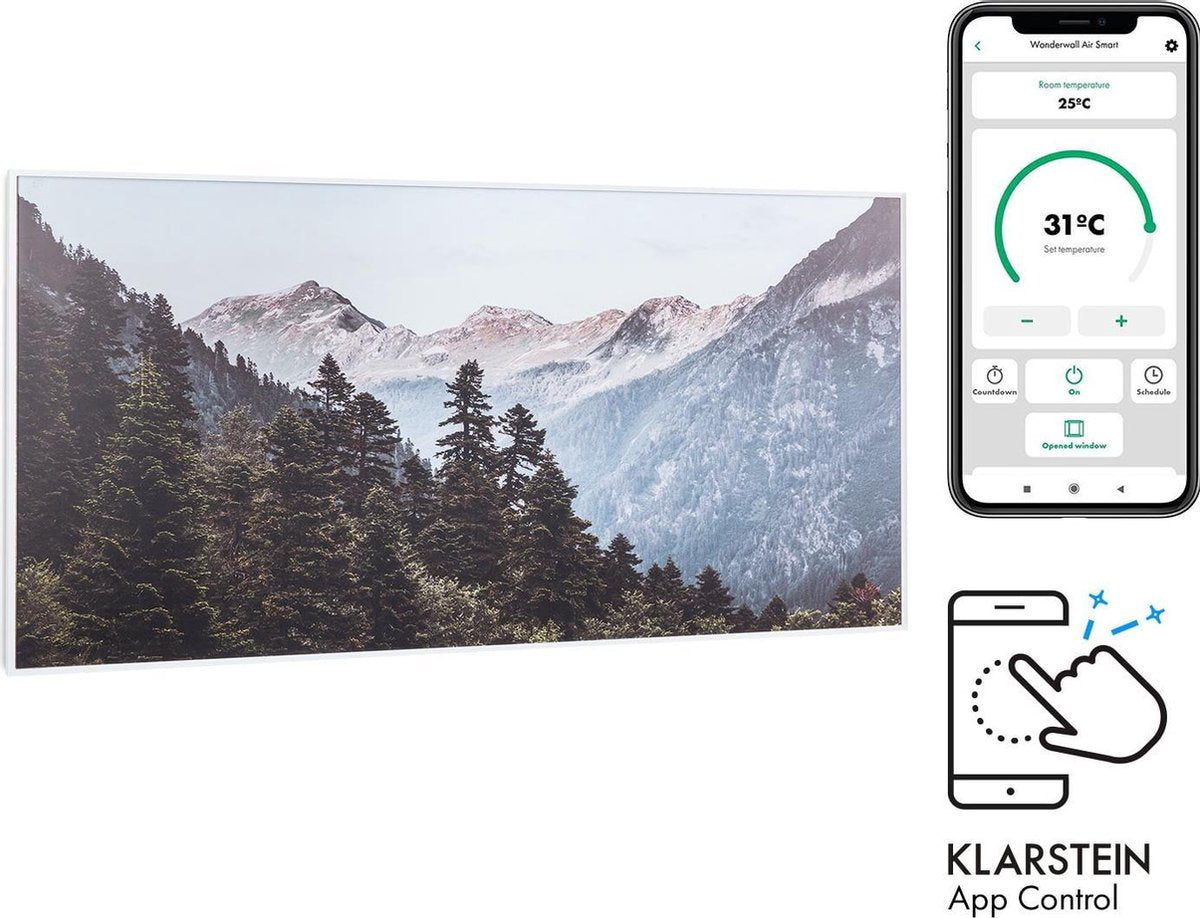 Wonderwall Air Art Smart infrarood verwarming 120x60cm 700W app bergen