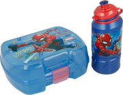 Spiderman lunchset - broodtrommel en drinkbeker - Spider-Man blauw