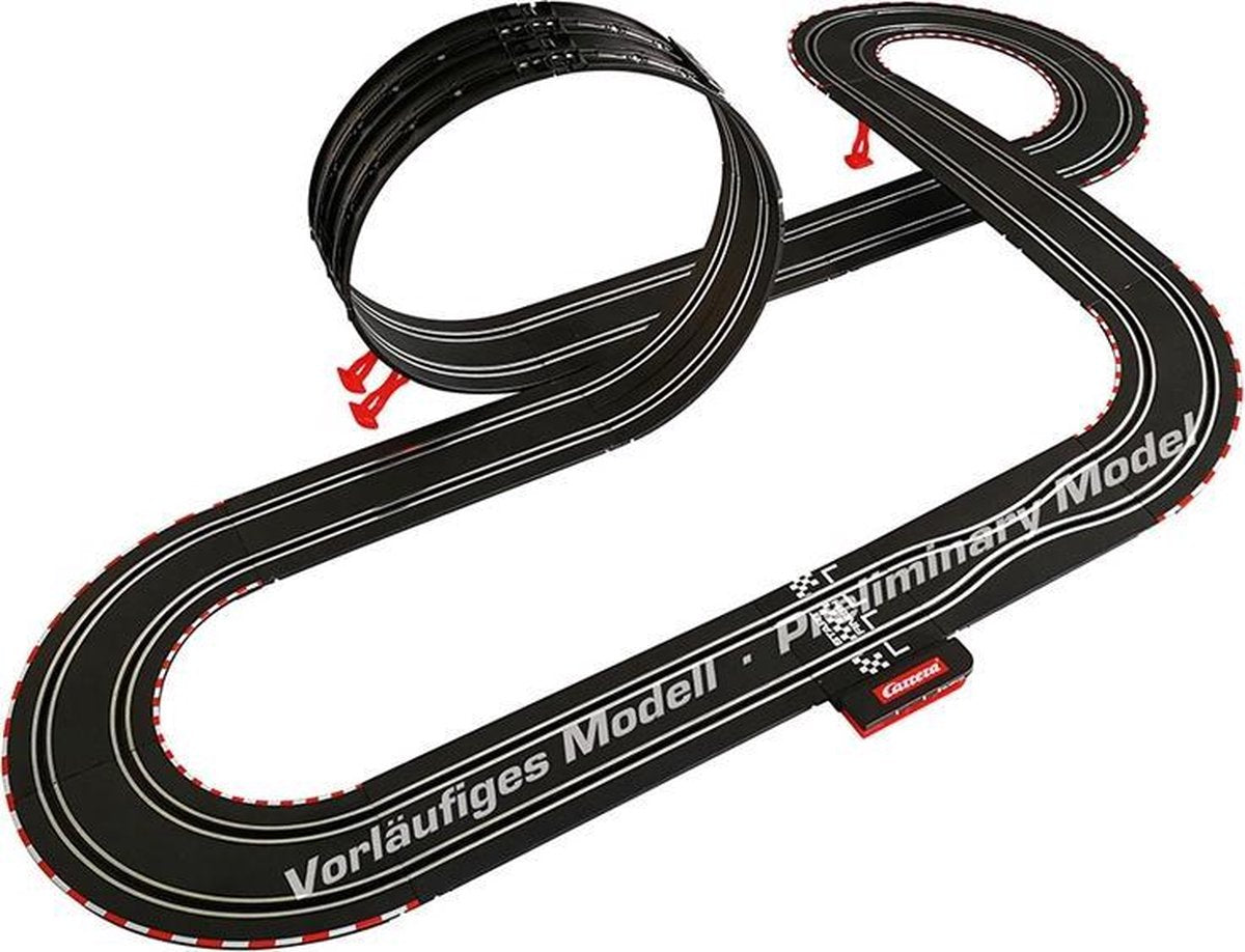 Carrera Go!!! - Smoking Tires Racebaan + 2 Auto's met Licht 490 cm