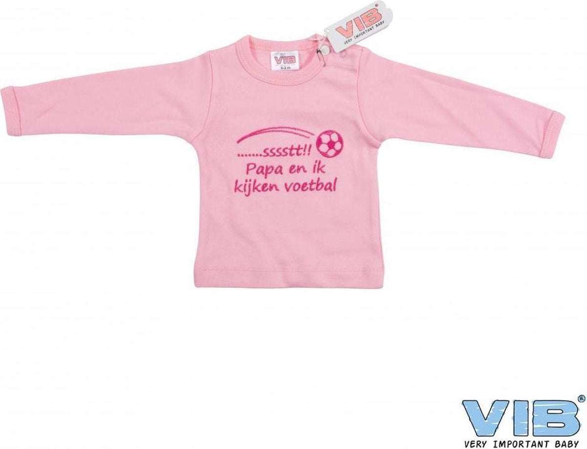 Vib shirt roze sst papa en ik kijken voetbal 0-3 mnd