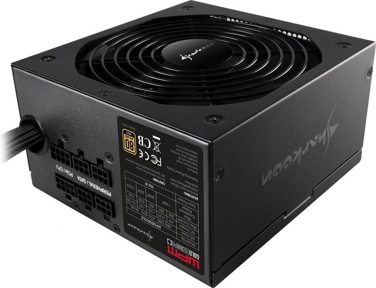 Sharkoon WPM Gold ZERO power supply unit 650 W ATX Zwart