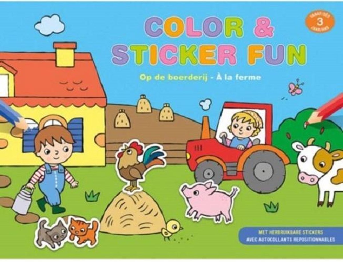 Deltas Color & Sticker Fun - Op De Boerderij