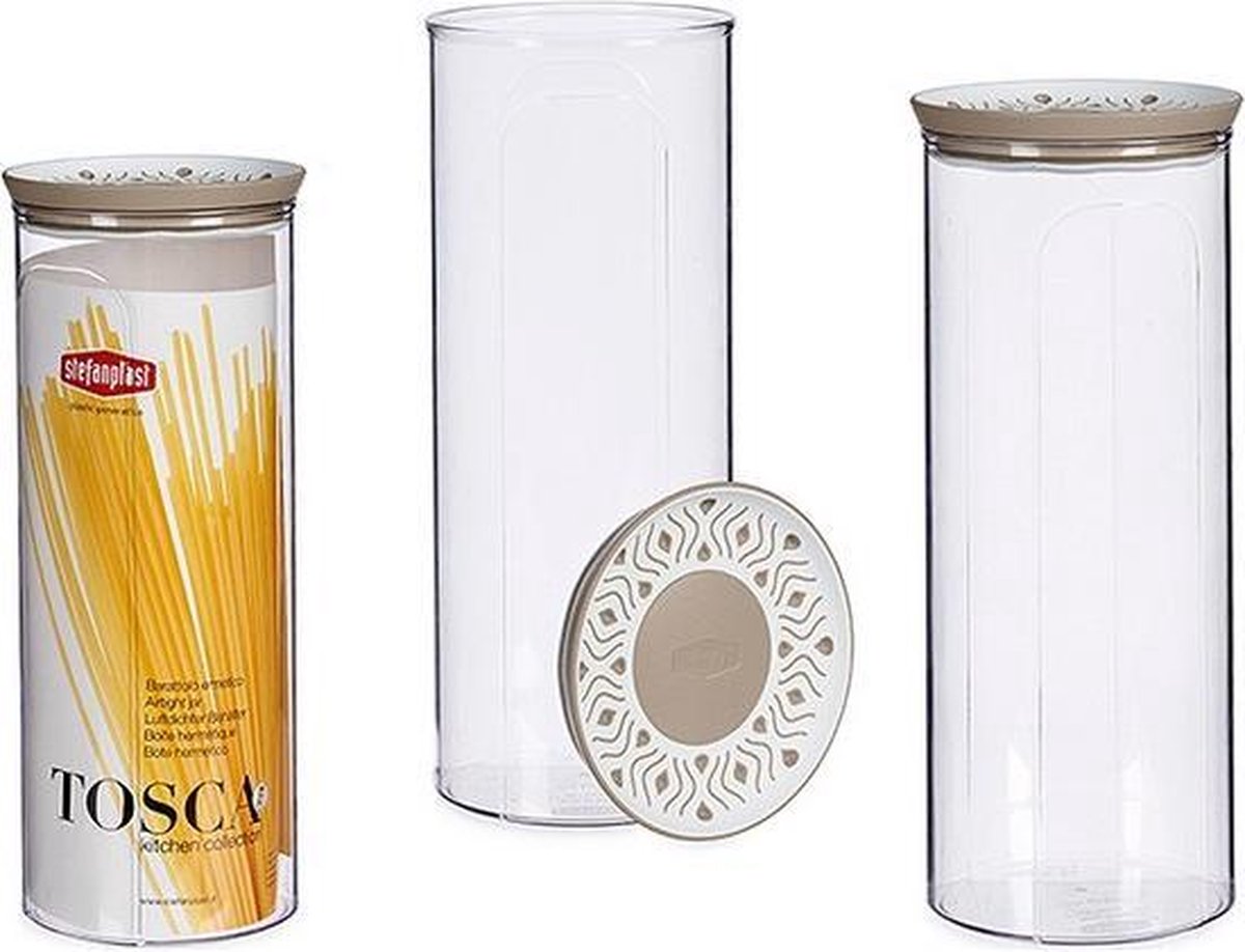 Tin Hermetisch Beige Plastic 2200 ml (11