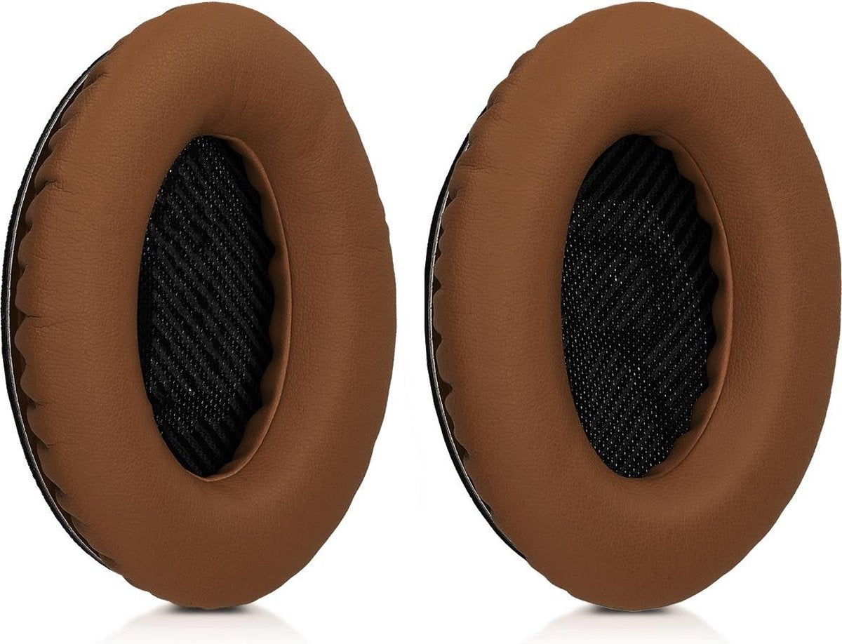 kwmobile 2x oorkussens voor Bose Quietcomfort 15 / QC15 koptelefoons - imitatieleer - voor over-ear-koptelefoon - donkerbruin