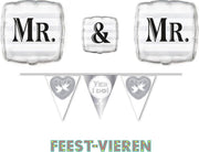 Mr & Mr folie ballonen +  Yes I Do slinger