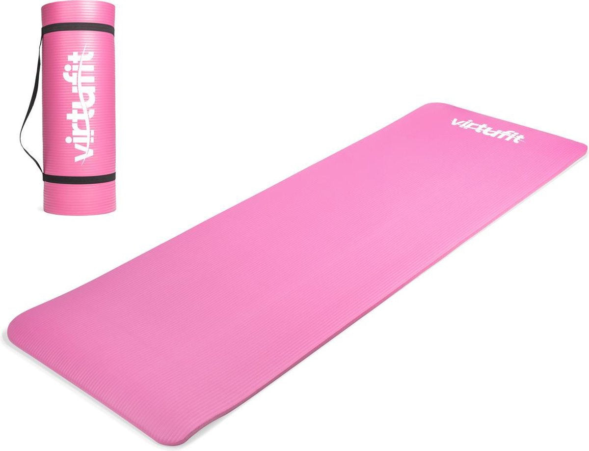 Fitnessmat - VirtuFit NBR Yogamat - Met Draagkoord - 180 x 60 x 1