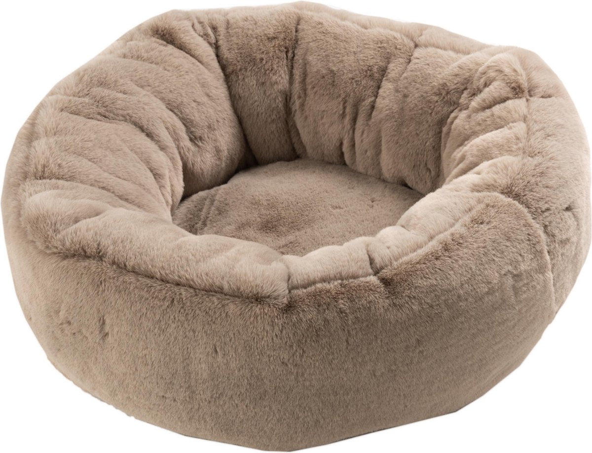 J-Line Kattenmand Rond Polyester Licht Grijs