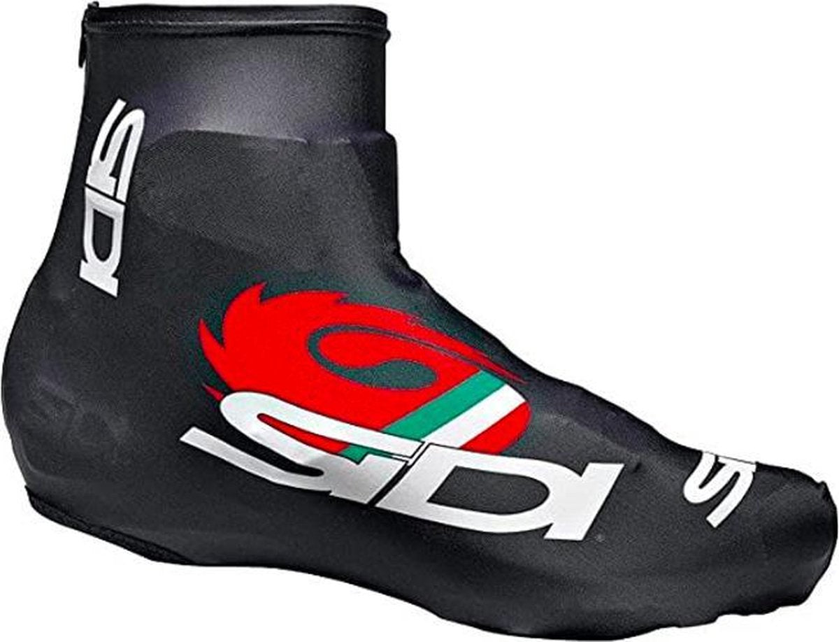 Sidi - Fietsoverschoenen Copriscarpe - Lycra - Zwart/Rood - Maat XL = 44-47