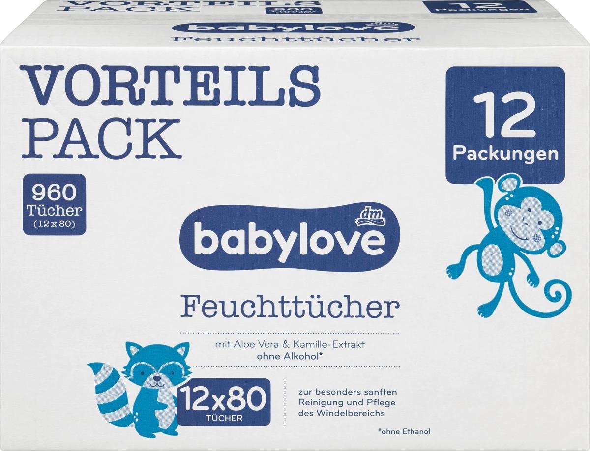 babylove Billendoekjes - 6 x 80 stuks