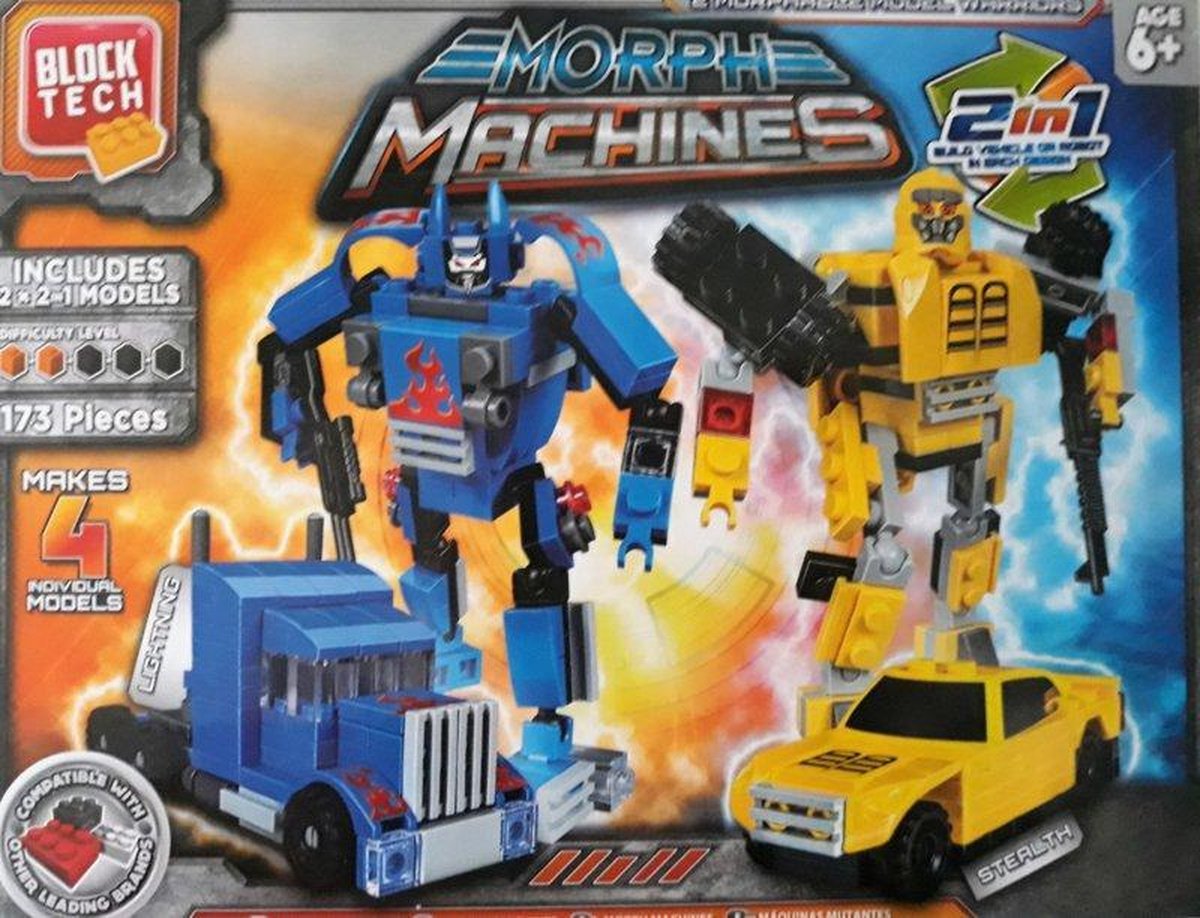Morph Machines in rood of geel