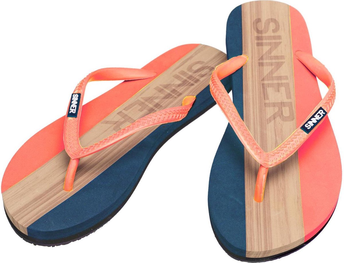 SINNER Capitola Dames Slippers - Oranje/Licht bruin - Maat 37