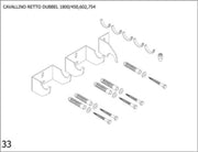Plieger Cavallino Retto bevestigingsset designradiator dubbel Cavallino Retto breedte 450/602/754mm wit