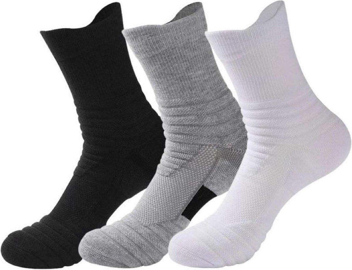 Skate Sokken - Skeeler Sokken - Sokken Heren - Maat - 40 - 45 - Skeeler - Sport Sokken - Lange Sokken - Zomer- Wit