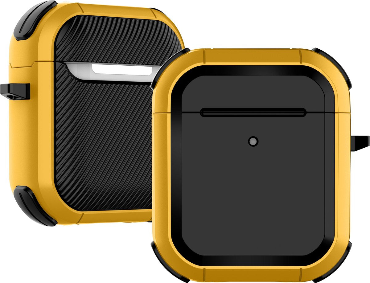 Airpods Hoesje – Armor Hard Case – Geel