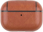 Teleplus Apple Airpods Pro Leather Cover Silicone Case with Hook Brown hoesje