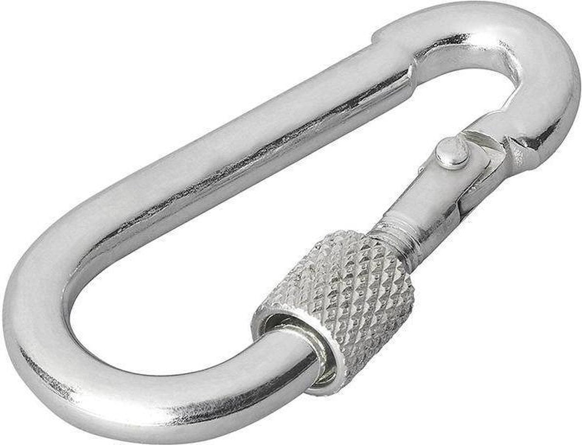 Pro+ Karabijnhaak metaal 6x60mm met schroefsluiting