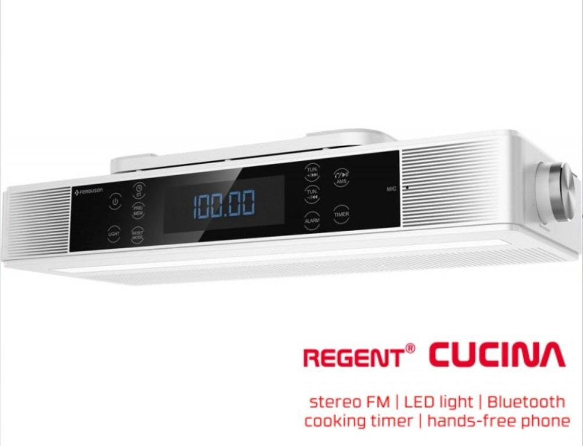 Ferguson Regent Cucina - Bluetooth keukenradio met timer - Wit