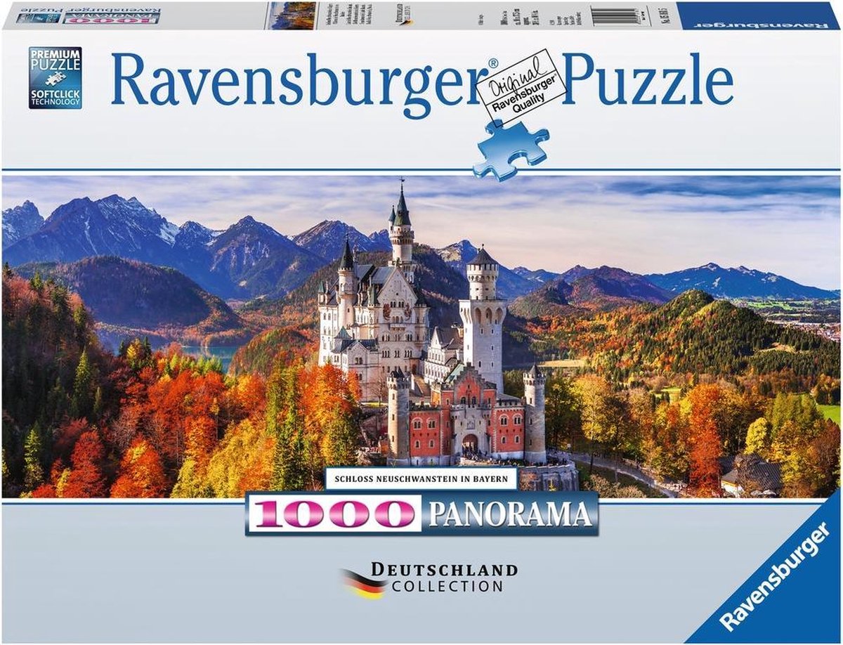 Puzzle 1000 element?w Panorama Zamek w Bawarii