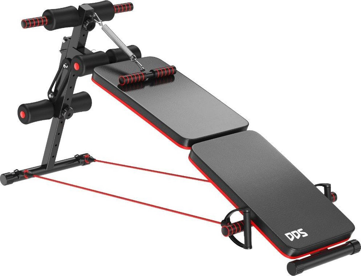 Fitnessbank - Fitnessbank verstelbaar - Halterbank - Buikspierbank - Fitness - 142 x 47 x 66 cm