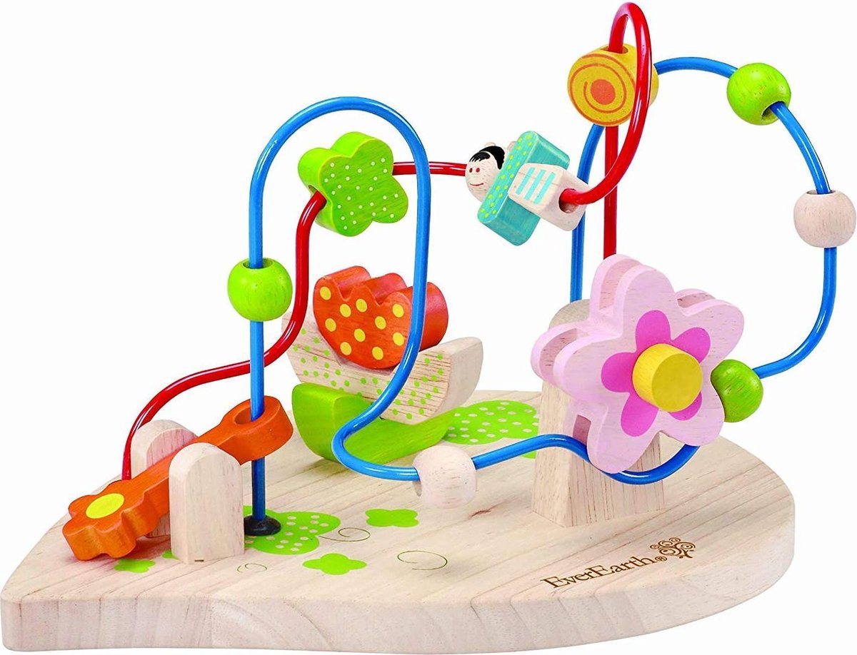 Everearth Kralenframe Bloem Multicolor Bladvorm 28 Cm